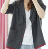 Casual Knit Blazer Mujer 2022 Spring Outerwear Women Suit Jacket Loose Large Size Ladies Single-breasted Short Coat f726