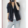 Casual Knit Blazer Mujer 2022 Spring Outerwear Women Suit Jacket Loose Large Size Ladies Single-breasted Short Coat f726