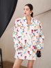 Casual Loose Print Blazer For Women Notched Long Sleeve Korean Straight Blazers Female 2022 Spring Autumn Clothing