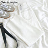 Chic White Jeans Woman Tassel High Waisted Denim Straight Pants Female Bottom Korean Vintage Street Jeans Mom