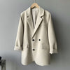 Design Back Split Irregular Double Breasted Autumn Suit Coats Women Elegant Notched Collar Office Lady Work Blazer Jackets