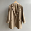 Design Back Split Irregular Double Breasted Autumn Suit Coats Women Elegant Notched Collar Office Lady Work Blazer Jackets