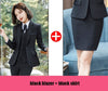 Elegant Business Skirt Suit Women Autumn Formal Long Sleeve Slim Career Blazer And Skirt Office Ladies Plus Size s-4xl