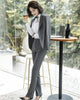 Elegant Business Skirt Suit Women Autumn Formal Long Sleeve Slim Career Blazer And Skirt Office Ladies Plus Size s-4xl