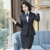 Elegant Business Skirt Suit Women Autumn Formal Long Sleeve Slim Career Blazer And Skirt Office Ladies Plus Size s-4xl