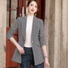 2023 Designer Ladies Blazer Jacket Women's Casual Black Coffee Plaid Size S-4XL Coat