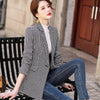 2023 Designer Ladies Blazer Jacket Women's Casual Black Coffee Plaid Size S-4XL Coat