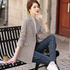 2023 Designer Ladies Blazer Jacket Women's Casual Black Coffee Plaid Size S-4XL Coat