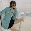 2022 Designer White Jacket Women Single Breasted Metal  Buttons Blazer With Belt Clothing