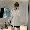 2022 Designer White Jacket Women Single Breasted Metal  Buttons Blazer With Belt Clothing
