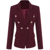 2023 autumn ol Blazer Jacket Women Gold Buttons Double Breasted office lady small suit