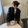 Autumn Chic Solid Color Elegant Blazer Women Single Button Loose Solid V-Neck Long Sleeve Cardigan Blazers 2023