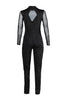New Fashion Bodysuit Women Sexy Long Sleeve Backless Rompers Womens Jumpsuit Black Lace Overalls Combinaison Femme Bodysuit