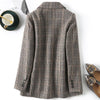 Business Plaid Suits Women Work Office Ladies Long Sleeve Spring And Autumn Blazer