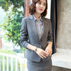 Design Women Suit Slim Long Sleeve Blazer With Skirt Two Pieces Set Office Lady Plus Size Work Wear