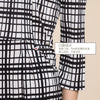 100% Silk Womens Dress O-Neck Sexy Grid Dress Casual Dress for Women