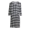 100% Silk Womens Dress O-Neck Sexy Grid Dress Casual Dress for Women