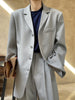 Solid Color Blazers Women 2023 Spring Autumn Cozy Notched Collar Single Breasted Tops Simple Blazer Femme