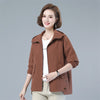 Spring Middle-Aged Plus Size Loose Short Jacket Women Hooded Casual Long Sleeve Windbreaker Female Tops 4XL H1210