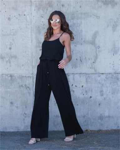 New Fashion Summer Women Ladies Solid Clubwear Playsuit Bodycon Party Jumpsuit Romper Trousers Wide Long Pants Sexy Clothes