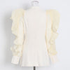 Trend Blazer Female 2023 Spring Autumn Temperament Loose Lapel Long Sleeve Single-breasted Ruffles Coat Women