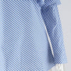 Wanita Striped Blouse Wanita Panjang Lengan Satu Bahu Ruffle Kemeja Longgar Blus Kasual Tops