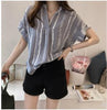 New Fashion Women Blouses 2022 Summer Plus Size Women Tops Striped Chiffon Women Blouse Shirt Blusas Feminias Blouses 0646 40