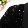 Women Shiny Double-breasted Sequins Suit Jacket Female Cotton Coat Black Slim Fit Blazers Fall Clothes with Belt