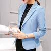 New Fashion Women Single Button Blazer Womens Solid Long Sleeve Ladies Elegant Female Blazers Females Pockets Korean Style Slim
