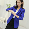 New Fashion Women Solid Blazer Females Casual Suit Womens Single Button Slim Jacket Female Top Coat Cape Ladies Korean Style