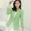 New Fashion Women Solid Blazer Females Casual Suit Womens Single Button Slim Jacket Female Top Coat Cape Ladies Korean Style