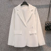 Women's Blazer Spring Autumn One Piece Casual Blazer Plus Size Office Professional Jacket Khaki Diamond 4XL 100KG