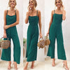 New Fashion women Chiffon jumpsuits wide leg pants Sexy strap wrapped chest zipper rompers Plus Size Spring summer playsuits