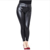 New Faux Leather Leggings Sexy Fashion High-waist Stretch Material Pencil Women Leggings Sexy Leggings Women Large Size M-5XL