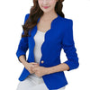 New Female Formal Solid Color Single Button Slim Fashion Office Business Suit Casual Jacket Women Coat Outwear