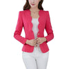 New Female Formal Solid Color Single Button Slim Fashion Office Business Suit Casual Jacket Women Coat Outwear