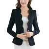 New Female Formal Solid Color Single Button Slim Fashion Office Business Suit Casual Jacket Women Coat Outwear
