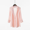 New Formal Solid Chiffon Blazer Women Office Wear Notched Blazer Summer Open Front Slim Thin Outerwears Casaco Female Tops Mw334