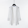 New Formal Solid Chiffon Blazer Women Office Wear Notched Blazer Summer Open Front Slim Thin Outerwears Casaco Female Tops Mw334