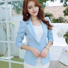 New High Quality Design Women Jacket Casual Blazer Slim Suit Work Wear Coat Pink Black Candy Color big Size Jacket Blazer C1747