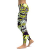 New Hot Elastic Workout Leggings Women Floral Skull Print Plus Size Fitness S Outfit Leggings Red Purple Yellow Green Blue