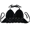 New Hot Fashion Women Crochet Lace Cotton Knit Bra Boho Beach Bikini Halter Cami Comfortable Tank Crop Top