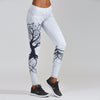 New Hot Seller Fashion Women Casual Print Fitness Leggings Stretch High Waist Elastic Ankle-Length Pants Trousers