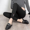 Korean Jeans Women Plus Size Winter Warm Jeans Pants Black Embroidery Skinny Fleeces Thick Pencil Pants Denim Trousers