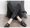 Korean Jeans Women Plus Size Winter Warm Jeans Pants Black Embroidery Skinny Fleeces Thick Pencil Pants Denim Trousers