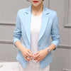 New Ladies Blazer 2022 Long Sleeve Blaser Women Suit basic jacket Female Feminine Blazer Femme Pink Blue White Blazer ZY1030