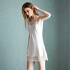 Ladies High-End Ice Silk Suspender Skirt Lace Women's Dress Sexy Simulation Silk Soft And Comfortable Nightdress