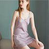 Ladies High-End Ice Silk Suspender Skirt Lace Women's Dress Sexy Simulation Silk Soft And Comfortable Nightdress