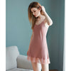 Ladies High-End Ice Silk Suspender Skirt Lace Women's Dress Sexy Simulation Silk Soft And Comfortable Nightdress