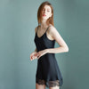 Ladies High-End Ice Silk Suspender Skirt Lace Women's Dress Sexy Simulation Silk Soft And Comfortable Nightdress